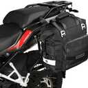 Rhinowalk Motorcycle Saddlebag Waterproof Motor Luggage Pack Quick Release Motorbike Side Bag 20L Fits Most Adventure and Sports Bike Motorcycle Racks(Black, 1 Pack)
