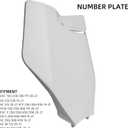 White Motorcycle Front Number Plate ABS Plastic Replacement Rugged Number Plate for Universal EXC 150/250/300 TPI 20-21 SX 125/250 19-21XC 125 20-21