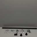 JUBEST 6.6FT Barn Door Sliding Hardware Track Kit, Aluminium Alloy Box Rail Hardware for Classic Modern Interior Single Wooden Door,Low Clearance,Black