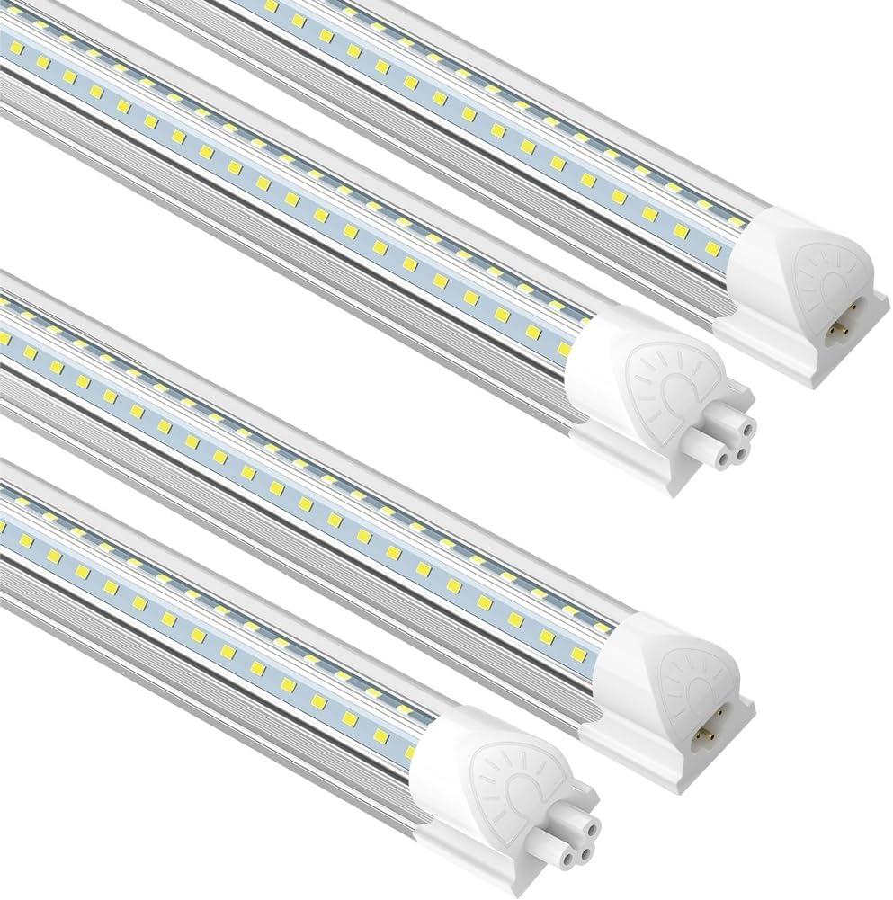 SHOPLED LED Shop Light 3FT, 34W 4760LM 6000K Cool White, V-Shaped Linkable T8 3 Foot Tube Lights, LED Ceiling Lights for Workbench, Workshop, Basement, ETL Listed, 4 Pack