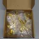 Bow Dresser Knobs Gold Brass Bow Drawer Knobs Vintage Vintage Cabinet Handles for Dresser Gold Handles for Home Bedroom Kitchen Cabinets Hardware Cupboard(Large Size,8 Pcs)