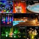 Submersible LED Pool Lights with Remote - 4 Pack Underwater Color Changing Pool Lights for Above Ground Pools, 16 RGB Colors Battery Operated Waterproof LED Lights for Pond, Hot Tub, Party Decoration
