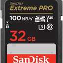 SANDISK 32GB Extreme PRO SDHC UHSI Memory Card  C10, U3, V30, 4K UHD, SD Card  SDSDXXO032GGN4IN