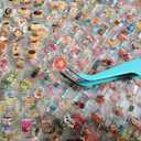 2000+ Mini Stickers Pack, 36 Sheets Tiny Food & Snack Stickers with Tweezer, 5mm Small Stickers for Journals, Planners, Scrapbooking, DIY Decoration