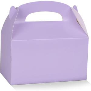 DjinnGlory 36 Pack Purple Party Favor Treat Boxes, Paper Gable Boxes, for Baby Shower, Birthday, Wedding Party 6.18 x 3.58 x 3.38 Inches
