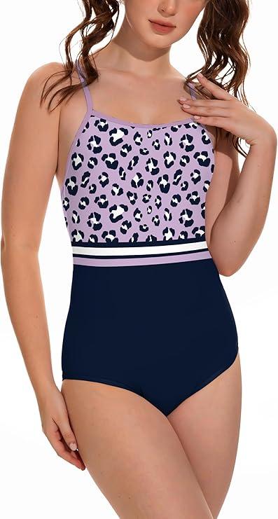 Period Swimwear - One Piece Bathing Suit Menstrual Leakproof Swimsuit for Teen Girls and Women, Small