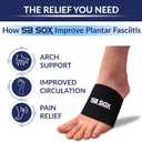 3 x SB SOX Arch Support Sleeves for Plantar Fasciitis Relief (1 Pair)  Foot Compression Sleeves for Plantar Fasciitis and Arch Support for Everyday Use (Large, White)