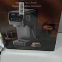 Aromaster Espresso Machine 20 Bar with Milk Frother, Easy to Use Compact Espresso Maker with Touchscreen, Fast Heat 1400W for Latte & Cappuccino, Stainless Steel Coffee Machine for Home & Office