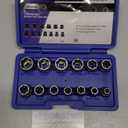 PLATINUMEDGE 13 Pieces Impact Bolt & Nut Remover Set, Stripped Bolt Extractor Set, Cr-Mo Extraction Tool Set with Solid Storage Case, Easy Out Rusted Rounded Damaged Nuts and Bolts