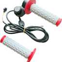 Full Twist Throttle Fits for Ridstar Q20, True Plug and Play Taper Handles Ebike Throttle 12V-72V Wide Voltage with Key Lock, Fits E-Bike & E-Scooter (Red)