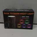 LED Plug in Night Light, Night Lights Plug into Wall with Light Sensor, 3000K/5000K Light Switch, 0-100LM Adjustable Brightness Wall Light, Dimmable Night Light for Hallway Bedroom Stairway, 2 Pack (Black)