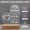 SANDJEST Acrylic Night Light Gifts for Grandmother, Sentimental Gifts for Grandma Nana Mimi on Birthday Christmas Valentines