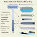 Multifunctional Pet Hair Removal Tool for Sofas,Carpets,Car Seats,Clothes,4 in 1 Reusable Pet Hair Remover Brush Combines Hair Removal Brush, Window Scraper, Crevice Tool