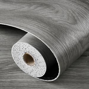 LaCheery Gray Vinyl Wood Flooring Peel and Stick Wood Flooring Waterproof 15.8"x317" Thick Peel and Stick Floor Tile Wood Plank Self Adhesive Flooring Tiles Wood Look Flooring for Bedroom Floor Walls