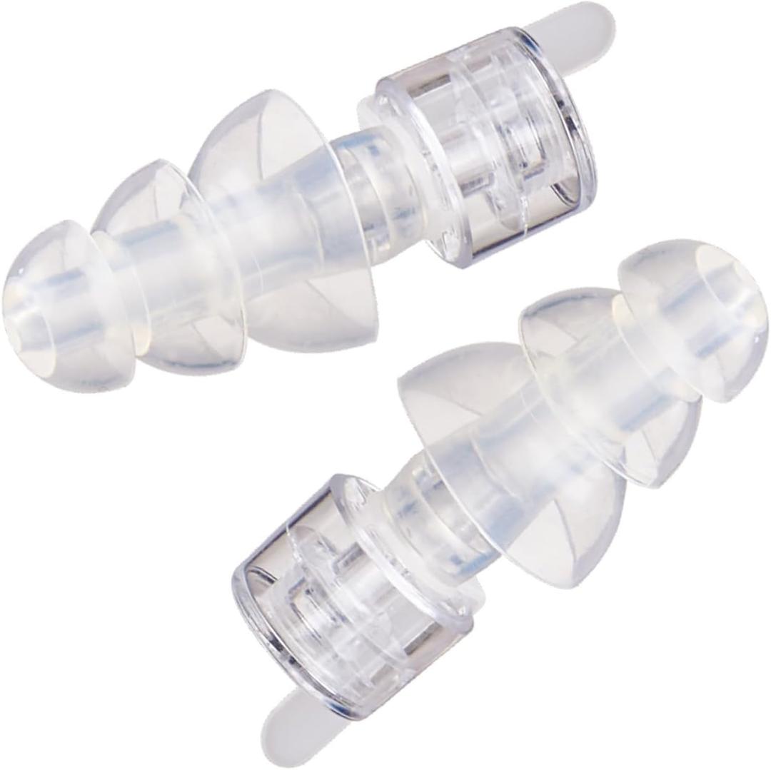 Etymotic ER20XS ETY Earplugs - Large Size, Clear - High-Fidelity Hearing Protection - Up to 20 dB Sound Reduction - Reusable - Includes Neck Cord & Carrying Case
