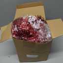 100 ft Christmas Tinsel Garland Metallic Garland Light Glittering Decoration for Valentine Birthday Wedding Party Holiday Festivities Indoor Outdoor Home Supplies(Red, Snowflake)