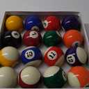 Billiard Balls Set 2-1/4" Regulation Size Pool Table Balls for Replacement (16 Resin Balls)