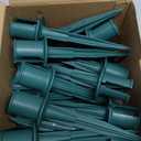VCOKEN 20pcs Christmas Light Stakes, 6 Inch Christmas Yard Stakes C7 C9 Light Stake Universal Plastic Christmas Stake for Outdoor Decorations Use on Garden Lawn Patio Path Walkway, Green