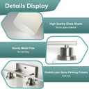 Ascher Bathroom Light Fixtures, 4-Light Vanity Light Over Mirror, Brushed Nickel Wall Sconces with Milky White Frosted Glass Shades, Wall Lamp for Living Room Bedroom, E26 Base(Bulbs Not Included)
