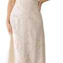 RIHOAS Women's Maxi Dresses Wedding Guest Dress A-Line Long Square Neck Backless Sling for Beach Wedding Party M