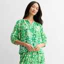 Women's Farmers Market 3/4-Sleeve Woven Top Small