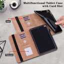 Case for Samsung Galaxy Tab S11 11 Inch, PU Leather Tablet Cases Flip Folio Multi-Angle Viewing Stand Protective Cover with Card Slots - Ceramic Roses