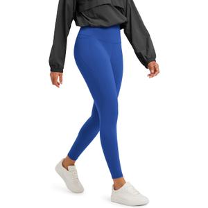 ODODOS Tummy Control 7/8 Compression Leggings for Women 25" High Waist Workout Yoga Pants with High-Positioned Pockets, Royal Blue, Large (Blue, L)