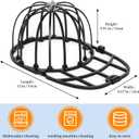 2 Pack Hat Washer Cage for Washing Machine Baseball Cap Washer for Dishwasher, Hat Racks Cleaner Holder for Adults and Kids Ball Hats Cleaning, Black