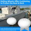 Dock Bumper Wheel,Dock Wheels Bumper,Boat Dock Corner Bumper Fender for Docking Pontoon Boat,Marine-Grade Corner-Mount Inflatable 18" Dock Wheel,Smooth Rolling,with Heavy-Duty Hardware-White