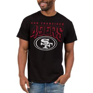 Junk Food Clothing x NFL - Bold Logo - Short Sleeve Fan Shirt for Men and Women - Officially Licensed NFL Apparel (Black)