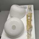 2 Light Milk Glass Pendant Light Modern Pendant Hanging Lighting with Adjustable Cord for Kitchen Island Dining Room Living Room Bar, Gold E26