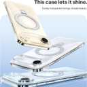 TORRAS for iPhone Air Case, Slim Magnetic Stand, Open-Edge Thin Frame Fit, Hard PC, Fit for MagSafe, Anti-Yellowing Phone Case for iPhone 17 Air, Daily Protection, Clear