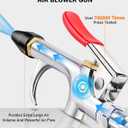 4Pcs Air Blow Gun Kit, 2-Way Connection Air Nozzle Blow Gun with 1/4 IN Standard Quick Fitting & Rubber Tip, Air Compressor Gun with Stable High-Pressure Airflow for Dust Cleaning and Inflation