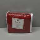 Lush Decor Prima Velvet Solid Light Filtering Back Tab/Rod Pocket Window Curtain Panel (Single Panel), 84" L x 114" W, Rust