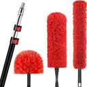 20 Foot High Reach Dusting Kit with 5-12 Foot Extension Pole // High Ceiling Duster with Telescopic Pole // Cobweb Microfiber Duster // Outdoor & Indoor Extendable Duster Cleaning Kit