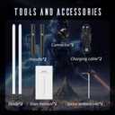 Juxaxia Lightsaber, LED Light Saber with 15 RGB Colors, Lightsabers for 3 Modes, Light Sabers with Connectors, Lightsabers for Dueling, Lightsaber Toy for Adults, Kids, 2 Pack(Black)