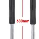 Front Inverted 630MM Fork 45MM/48MM with Shock Protector Cover for Chinese Dirt Pit Bike CRF KLX (Black Red-15mm Alxe)