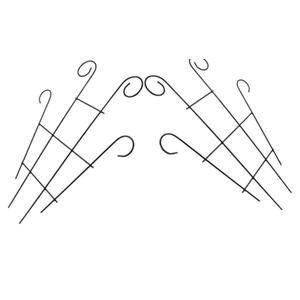 2pcs Metal Garden Trellis Vine Climbing Support Rack for Potted Plants Flowers Vegetable Stem Climbing Frame Indoor Outdoor Plant Scaffold 40x30cm Black