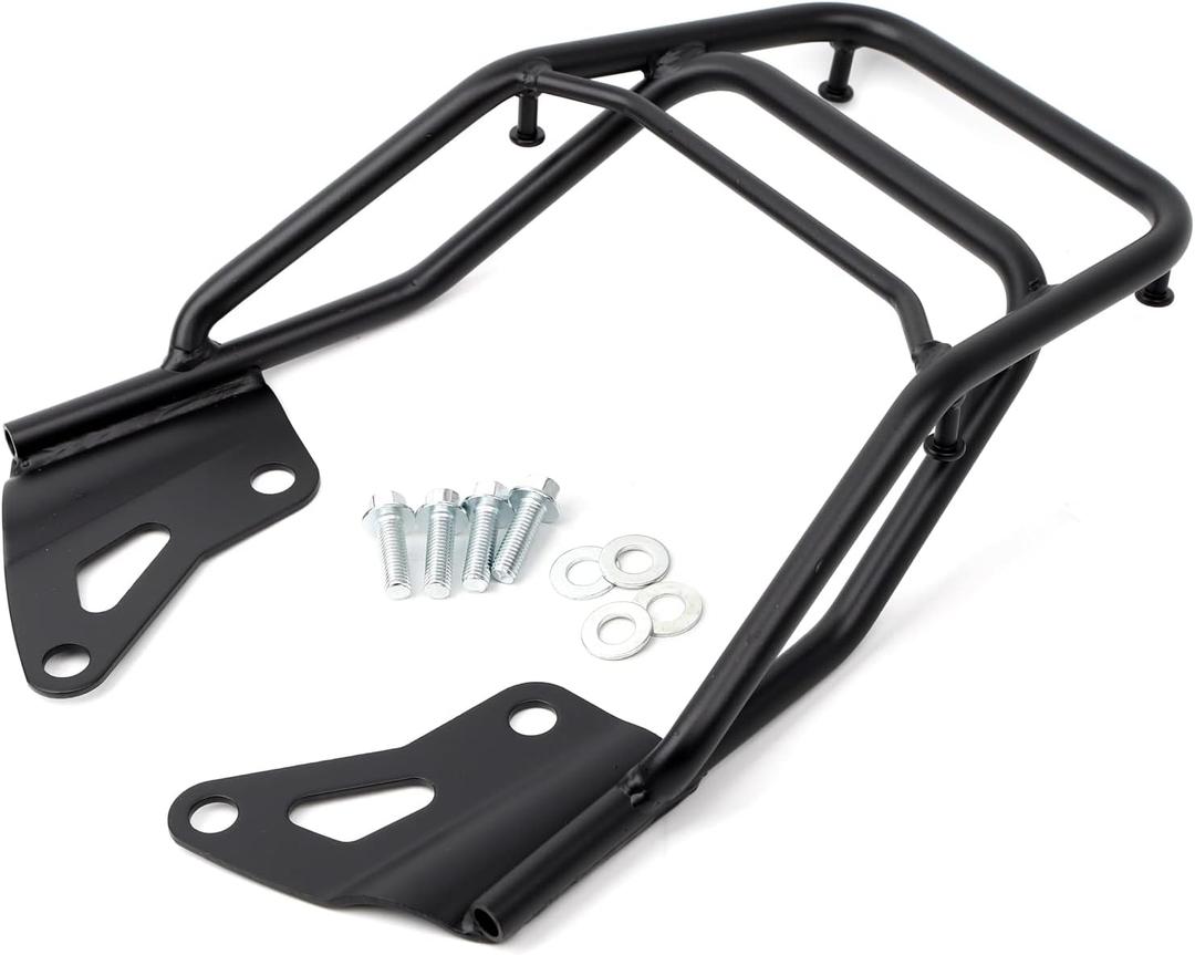 Mokuo Motorcycle Black Rear Luggage Rack Iron Luggage Storage Rack Carrier Compatible with 2016-2020 Honda Grom MSX125