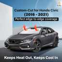 Econour Windshield Sun Shade Compatible for Honda Civic 2016-2021 Sunshade Foldable Window Sun Visor Protector Blocks UV Rays Keep Your Car Cooler | Car Protector Accessories
