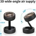 Rechargeable Tire Desktop Fan with LED Light, Outdoor Portable Foldable Tire Shaped Toy Fan, 3-speed Mode, New Indoor Decoration.