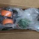 2 Inch Caster Wheels, Threaded Stem Casters Set of 4 Heavy Duty, 1/4"-20x1 (Screw Diameter 1/4", Stem Length 1"), Safety Dual Locking Industrial Castors, Wheels for Cart, Furniture