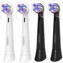 Pack of 6 Replacement Heads Compatible with Oral B iO 10 9 8 7 6 5 4 3 Series Electric Toothbrush, Medium Brush Heads, Black/White