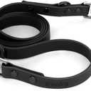 Wisedog Waterproof Dog Leash  5ft/6ft Adjustable with 2 Metal Swivel Hooks, Easy to Clean Dog Leashes for Small, Medium, Large Breed Dogs (Black L) (6 ft  3/4 in)