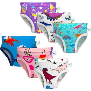 Girls underwear,100% cotton, Toddler underwear girls 3t,2024 Dinosaur,6 - pack