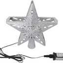 LED Projector Light Christmas Projector 5-Point Star Christmas Treetop with Built-in Rotating Magic Ball LED Tree Ornament Home Party Holiday Winter Xmas Decorations