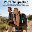 Bluetooth Speaker, Portable Wireless Speaker with Powerful Stereo Sound/8 Modes LED Lights, 36H Playtime, TWS Surround Pairing, IPX5 Waterproof, BT5.3, for Outdoor/Home/Travel/Camping, Ideal Gifts