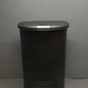 simplehuman 50 Liter / 13 Gallon Semi-Round Kitchen Step Trash Can with Secure Slide Lock, Grey Plastic (Gray)