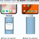 Thumb Drive for iPhone 512GB, 4 in 1 USB Type C Memory Stick, Photo Stick External Storage Flash Drive for iPhone iPad Android Computer, Sky Blue