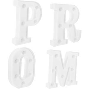 Zerodeko 4pcs Led Letter Lights Decor Warm White Light for Party Prom Decorations Letter Ornament College Graduation Decor